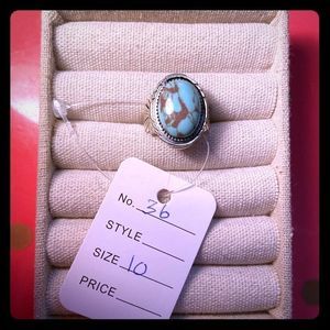 925 blue onyx ring